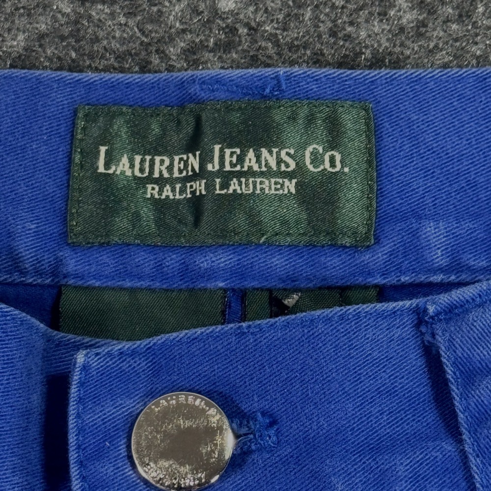 Lauren Jeans Co Women Capri Pants Sz 6 Royal Blue Flat Front Vintage 90's Y2K - Picture 3 of 13